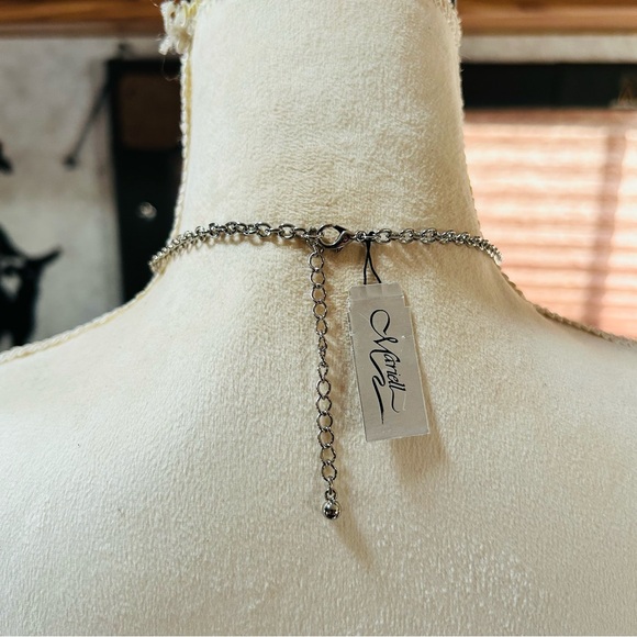 Mariell elegant rivoli glass stone y drop necklace NWT - Picture 5 of 9